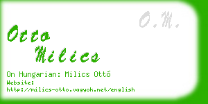 otto milics business card